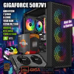 Desktop Gaming RYZEN 7 5700X RTX 3050 16GB RAM 512GB SSD W11